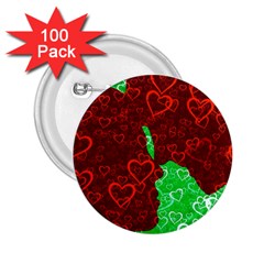 Love Lovers Romance Background 2.25  Buttons (100 pack) 