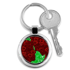 Love Lovers Romance Background Key Chain (Round)