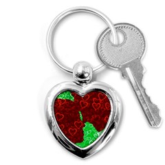 Love Lovers Romance Background Key Chain (Heart)