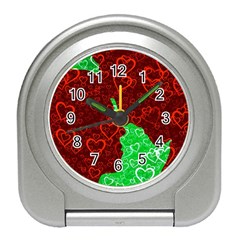 Love Lovers Romance Background Travel Alarm Clock