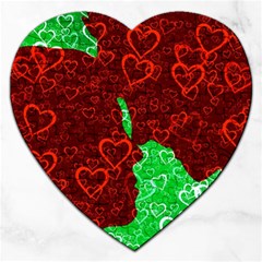 Love Lovers Romance Background Jigsaw Puzzle (Heart)