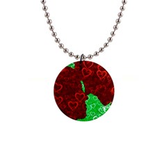 Love Lovers Romance Background 1  Button Necklace