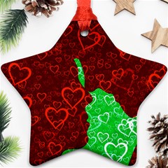 Love Lovers Romance Background Star Ornament (Two Sides)