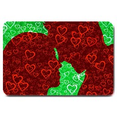 Love Lovers Romance Background Large Doormat 