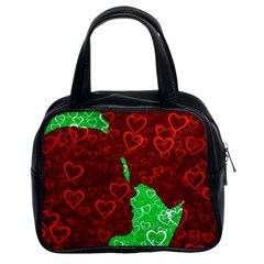 Love Lovers Romance Background Classic Handbag (Two Sides)