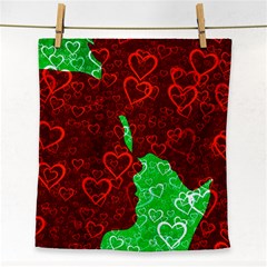 Love Lovers Romance Background Face Towel