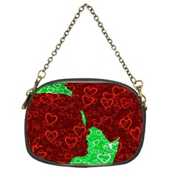 Love Lovers Romance Background Chain Purse (One Side)