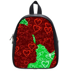 Love Lovers Romance Background School Bag (Small)