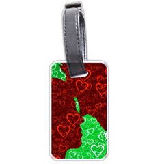 Love Lovers Romance Background Luggage Tag (one Side) by Wegoenart