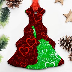 Love Lovers Romance Background Christmas Tree Ornament (Two Sides)