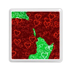 Love Lovers Romance Background Memory Card Reader (Square)