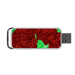 Love Lovers Romance Background Portable USB Flash (One Side)