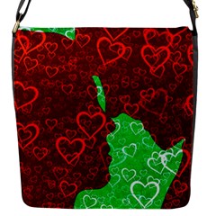 Love Lovers Romance Background Flap Closure Messenger Bag (S)