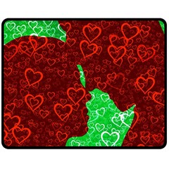 Love Lovers Romance Background Double Sided Fleece Blanket (Medium) 