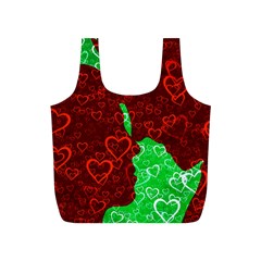 Love Lovers Romance Background Full Print Recycle Bag (S)