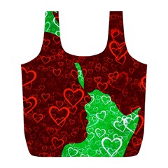 Love Lovers Romance Background Full Print Recycle Bag (L)