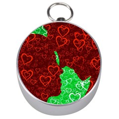 Love Lovers Romance Background Silver Compasses