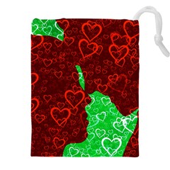 Love Lovers Romance Background Drawstring Pouch (5xl)