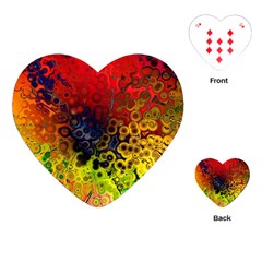 Color Abstract Colorful Art Playing Cards Single Design (heart) by Wegoenart