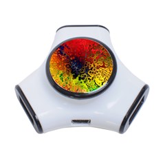 Color Abstract Colorful Art 3-port Usb Hub by Wegoenart