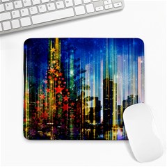 Skyline Frankfurt Christmas Star Large Mousepads by Wegoenart