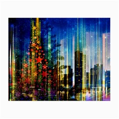 Skyline Frankfurt Christmas Star Small Glasses Cloth (2 Sides) by Wegoenart