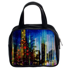 Skyline Frankfurt Christmas Star Classic Handbag (two Sides) by Wegoenart