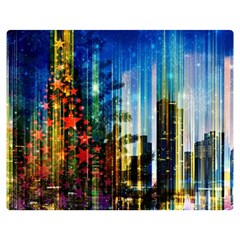 Skyline Frankfurt Christmas Star Double Sided Flano Blanket (medium) 