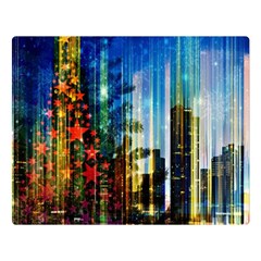 Skyline Frankfurt Christmas Star Double Sided Flano Blanket (large)  by Wegoenart