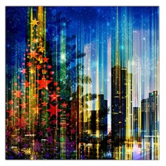 Skyline Frankfurt Christmas Star Large Satin Scarf (square)