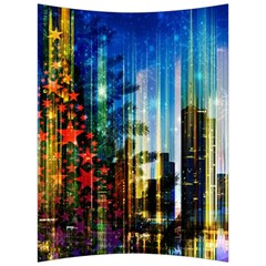 Skyline Frankfurt Christmas Star Back Support Cushion by Wegoenart