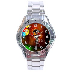 Cute Little Harlequin Stainless Steel Analogue Watch by FantasyWorld7