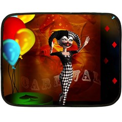 Cute Little Harlequin Double Sided Fleece Blanket (mini)  by FantasyWorld7