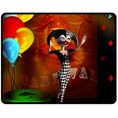 Cute Little Harlequin Fleece Blanket (medium)  by FantasyWorld7