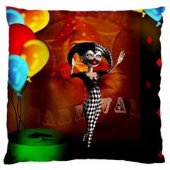 Cute Little Harlequin Large Cushion Case (one Side) by FantasyWorld7