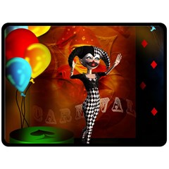 Cute Little Harlequin Double Sided Fleece Blanket (large)  by FantasyWorld7