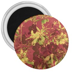 Tropical Vintage Floral Artwork Print 3  Magnets by dflcprintsclothing