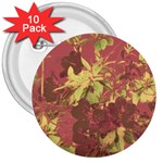 Tropical Vintage Floral Artwork Print 3  Buttons (10 pack)  Front