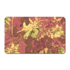 Tropical Vintage Floral Artwork Print Magnet (rectangular)