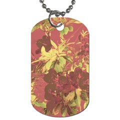 Tropical Vintage Floral Artwork Print Dog Tag (one Side) by dflcprintsclothing