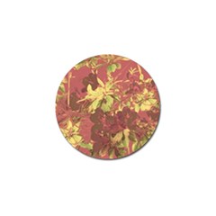 Tropical Vintage Floral Artwork Print Golf Ball Marker (4 Pack) by dflcprintsclothing