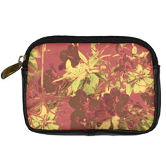 Tropical Vintage Floral Artwork Print Digital Camera Leather Case by dflcprintsclothing