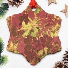 Tropical Vintage Floral Artwork Print Snowflake Ornament (two Sides) by dflcprintsclothing