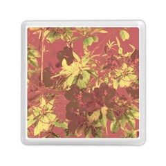 Tropical Vintage Floral Artwork Print Memory Card Reader (square)