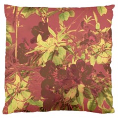 Tropical Vintage Floral Artwork Print Large Cushion Case (one Side)