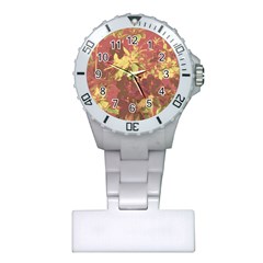 Tropical Vintage Floral Artwork Print Plastic Nurses Watch by dflcprintsclothing