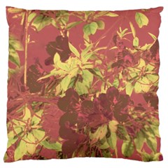 Tropical Vintage Floral Artwork Print Large Flano Cushion Case (one Side) by dflcprintsclothing