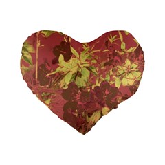 Tropical Vintage Floral Artwork Print Standard 16  Premium Flano Heart Shape Cushions