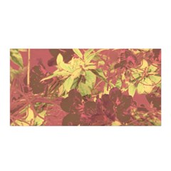 Tropical Vintage Floral Artwork Print Satin Wrap