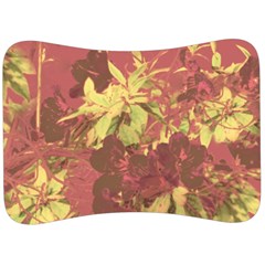 Tropical Vintage Floral Artwork Print Velour Seat Head Rest Cushion by dflcprintsclothing